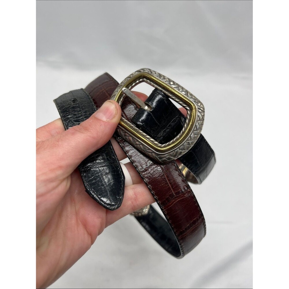 Brighton Marcus Reversible Brown and Black Leather Belt